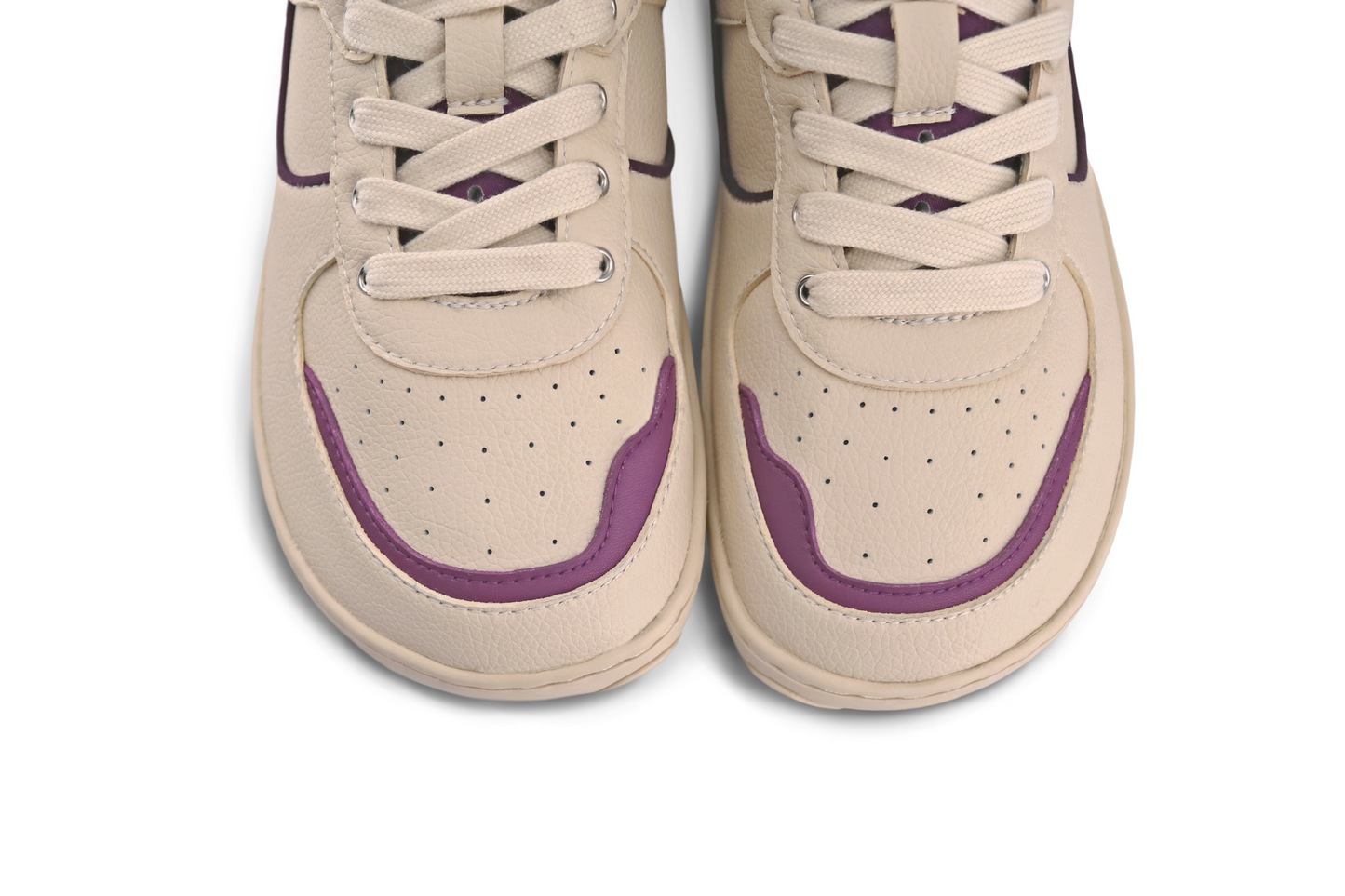 Above view of PLUM sneaker with purple details