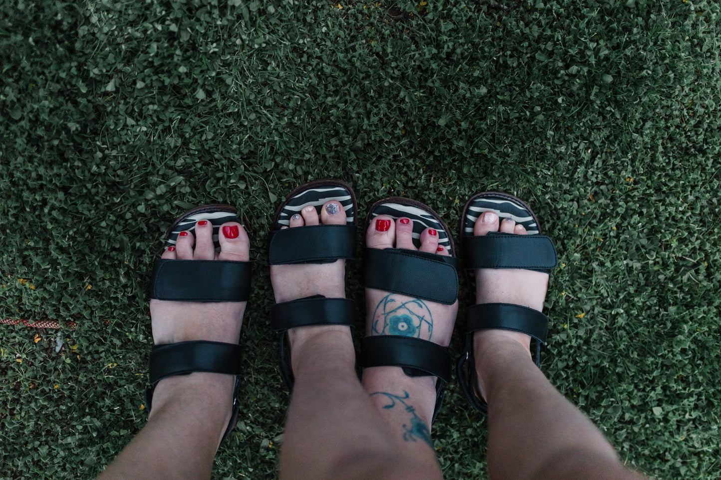 MUM AND DAUGHTER IN RAVEN SANDALS