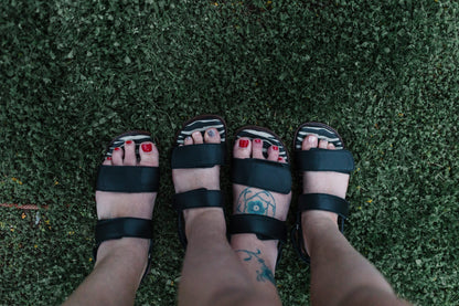 MUM AND DAUGHTER IN RAVEN SANDALS